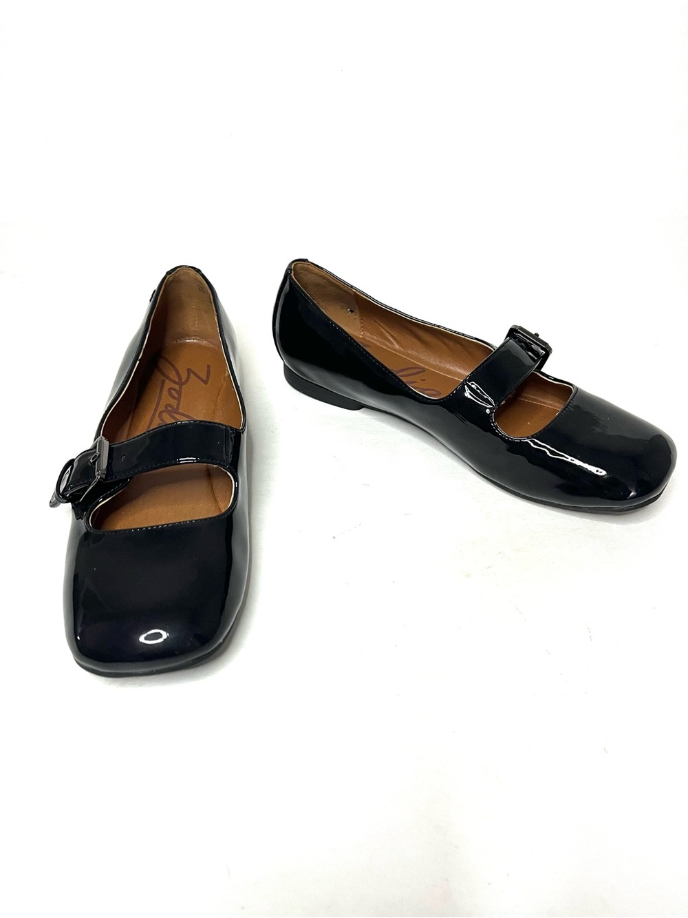 NWOB Zodiac Indira Square Toe Black Patent Mary Jane Flats - Sz 6 - Picture 8 of 8